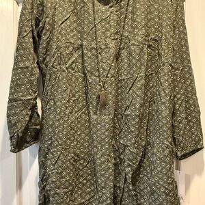 Green Patterned Men's Shirt